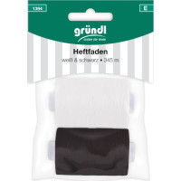 GRÜNDL Heftfaden schwarz und weiß